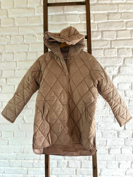 Hunter Quilted Coat Coffee Size 12